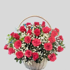 Giỏ hồng đỏ 36 bông