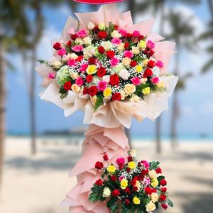 Lẵng hoa chúc mừng