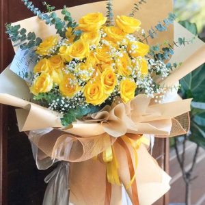 Bó hồng vàng hoàng kim