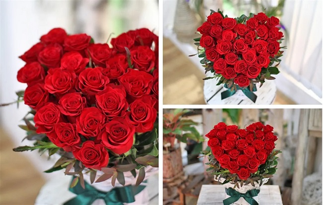 Bó hoa hồng lãng mạn cho ngày Valentine thêm hương vị